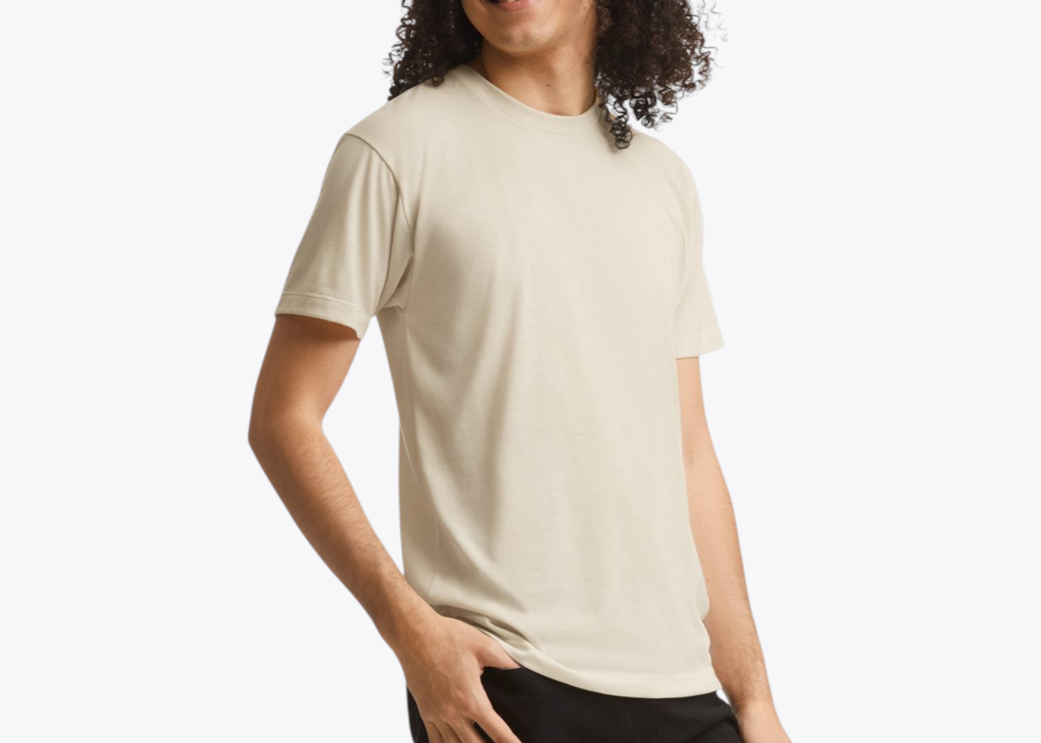 American Apparel Tri-Blend Deep V-Neck T-shirt in Black for Men