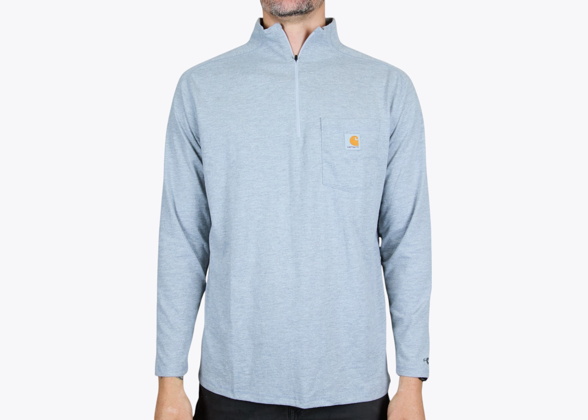 Carhartt CU1055 ティールブルー XL 裏地無し 94年 Carhartt CT106660 - Carhartt Force® 1/4-Zip Long Sleeve T-Shirt