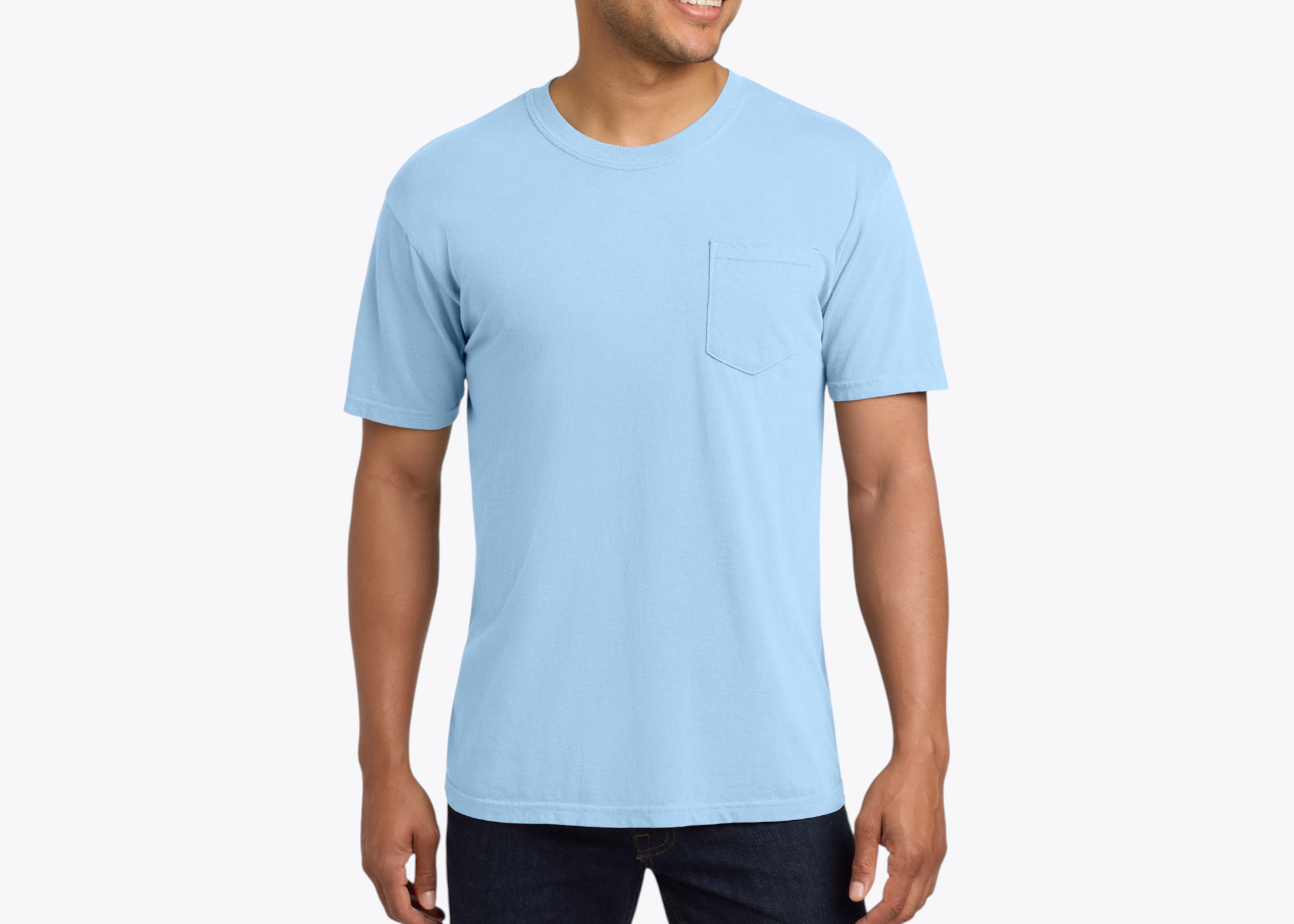 T-shirt Comfort Colors Teint Pigment - Taille S à XL, 61 Coloris, Poche Poitrine - 100% Coton, Coupe Regular, Neuf Sans étiquette